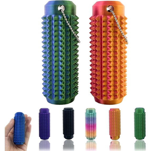 Fidget Button Key Chain 2Pcs Pain Stim Fidget Keychain – Spiky Sensory Fidget Toys for Adults ...