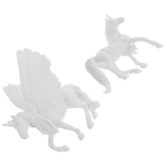 2Pcs Paint Your Own Painting Figurine Children Horse Painting Drawing Art Crafts