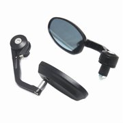 2Pcs/Pair Motorcycle Bar End Rearview Side Mirrors Retro Modified Handlebar Full Angle Folding Reversing Decoration