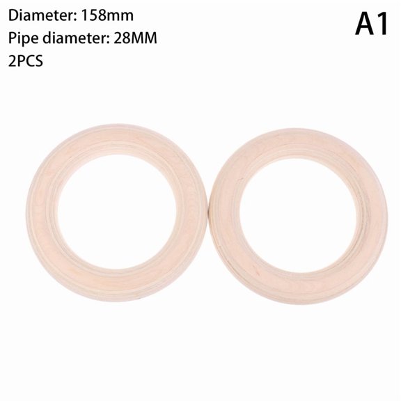 2Pcs/Pairs Wooden Ring Portable Crossfit Gymnastics Rings Gym Shoulder Strength Home Fitness Training Physical Exercise Ring