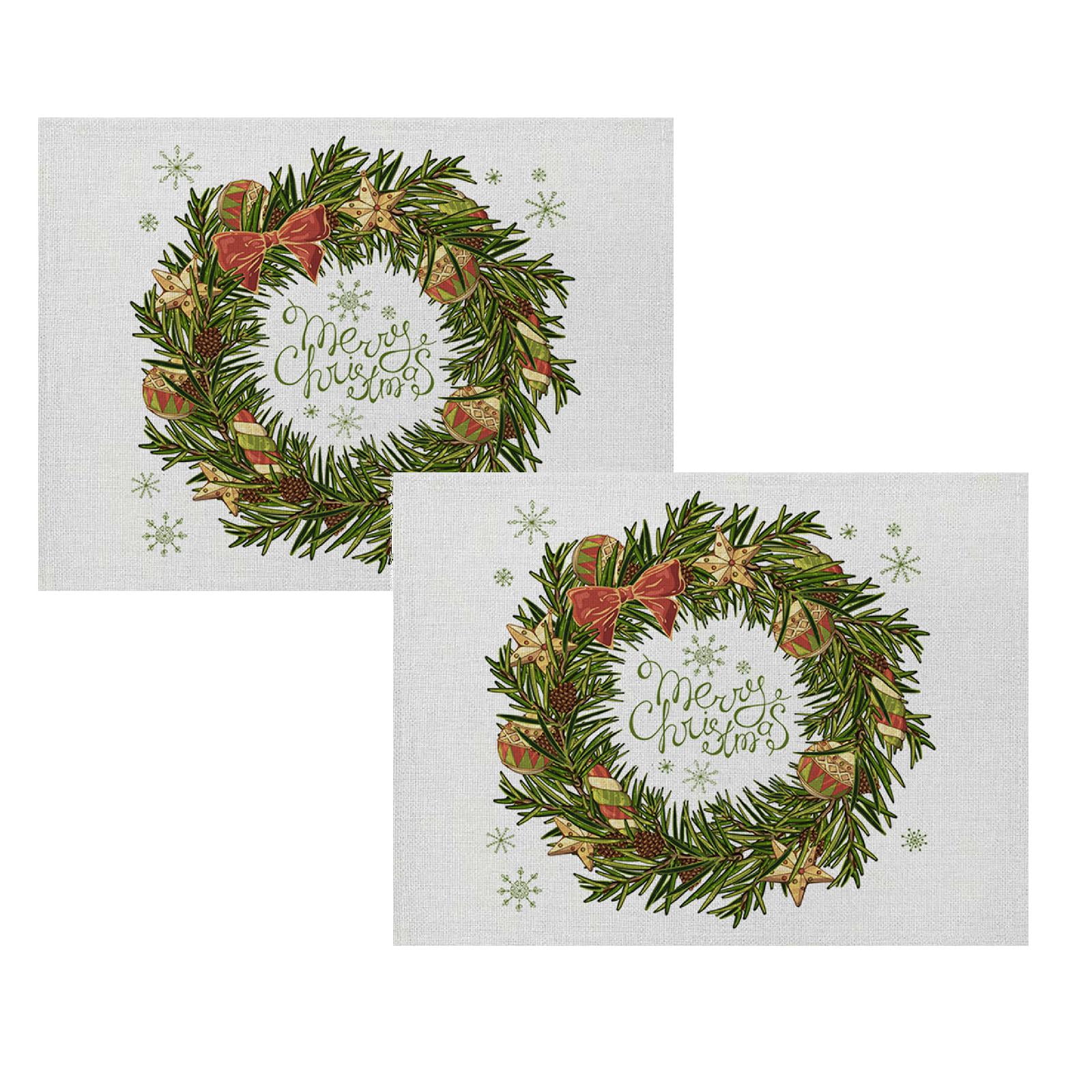 2Pcs Pan Dividers Table Mat Christmas Table Mat Hotel Tableware Mat