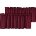 thumbnail image 1 of 2Pcs Panels Blackout Curtain Valances for Kitchen Windows/Bathroom/Living Room/Bedroom Privacy Decorative Rod Pocket Short Window Valance Curtains, 1 of 5