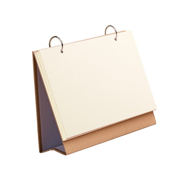 2Pcs Paper Calendar with 13 White Pages for Art Photo Project Crafting Scrapbook Memory Book and Hand Painting