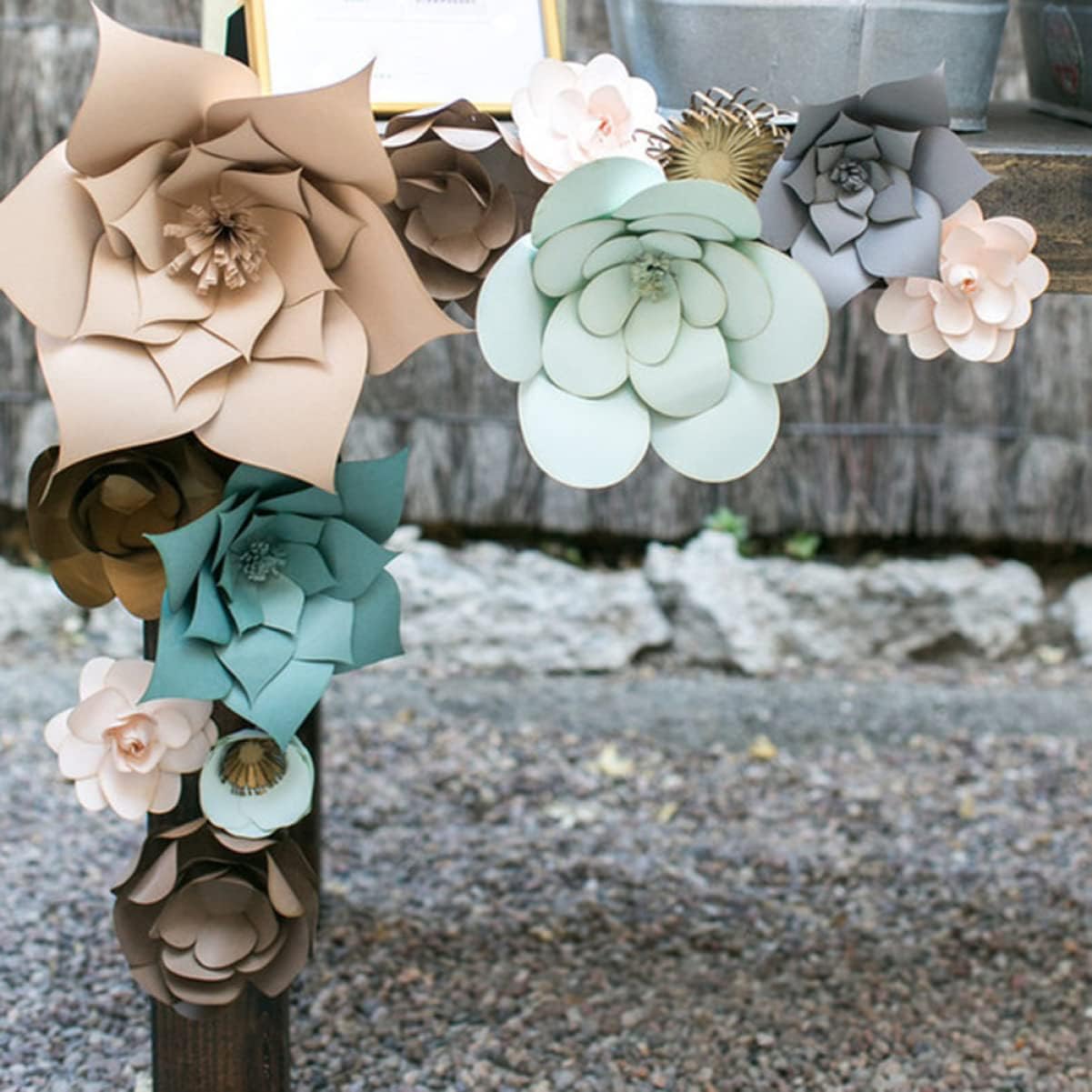 2Pcs Paper Roses Paper Flowers Diy Wedding Decor Diy Tissue Paper