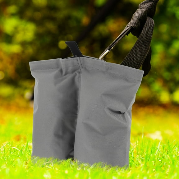 2Pcs Patio Tent Weights Grey Oxford Cloth Sandbags for Secure Outdoor Canopy Support