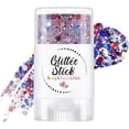 thumbnail image 1 of 2Pcs Patriotic Body Glitter Stick, Face Hair Glitter, Red White and Blue Glitter Stick, 4th of July Decorations, 4th of July Outfits for Women, Independence Day Glitter Makeup(#C), 1 of 7