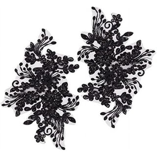  Black Applique/Black uKET Venice Lace Applique Black Collar  Applique Rayon Cotton Blend. Soft Material. Victorian Inspired : Arts,  Crafts & Sewing