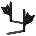 thumbnail image 1 of 2Pcs Peeping Cat Shape Metal Bookends Decorative Desktop Book Ends Versatile Stable Base Bookshelf Bookends With Smooth Surface Edge for Home Office, 1 of 10