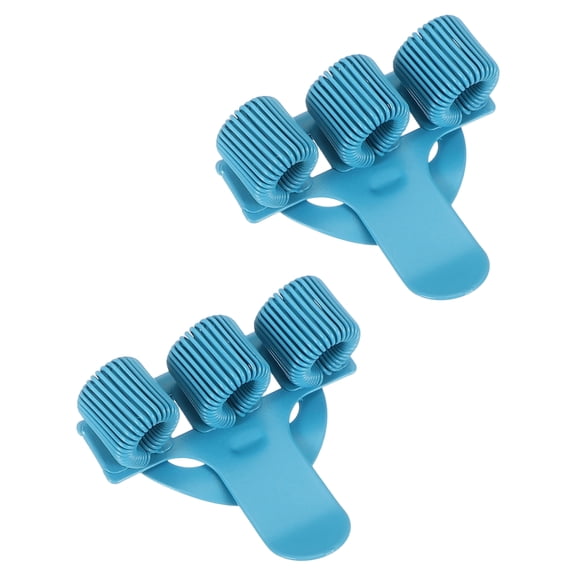Uxcell 2Pcs Pen Clip 3 Holes Metal Spring Loop for Notebook Journal Highlighter Pocket Clipboard Whiteboard Blue