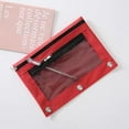 thumbnail image 1 of 2Pcs Pencil Pouch for 3 Ring Binder, Binder Pencil Case with Smooth Zipper, Clear Window Pencil Case for Binder, Big Capacity 3 Ring Binder Pencil Bag with 5 Reinforced Grommets, 1 of 6
