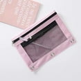 thumbnail image 1 of 2Pcs Pencil Pouch 6 Ring Zipper Pencil Pouches Case Binder Cosmetic Bag, 1 of 6
