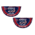 thumbnail image 1 of 2Pcs Personalized Fan Flag America's 250th Anniversary Banner 3x6 ft 1776 2026 Anniversary Bunting Outdoor Hanging Decor with Grommets for Porch Yard, Red 17.7"x35.8", 1 of 6