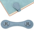thumbnail image 1 of 2Pcs Personalized Magnetic Leather Bookmark, 26 Letters Bookmark, (Blue/R), 1 of 6