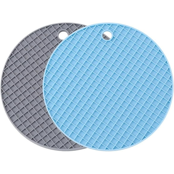 2Pcs Pet Bird Foraging Mat Gray Blue Silicone Interactive Parrot Foraging Puzzle Food Clip Enrichment Slow Feeder Mats for Activity Birds Conure Parrot Parakeet Cockatiel Budgies