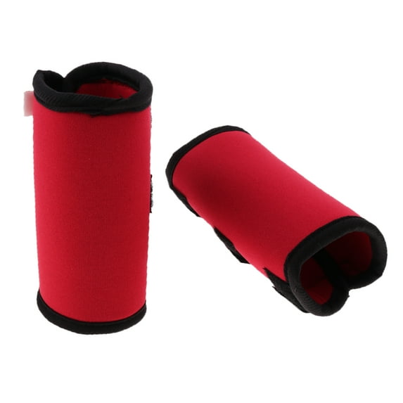 2Pcs Pet Dog Canine Front Rear Leg Paw Compression Wraps with Protect Wounds - Red M