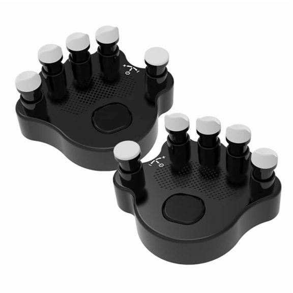 2Pcs Piano Hand Shape Corrector Hand Strengthener Posture Correction Tool with Speaker Button Hand Exerciser Trainer A,2 * Piano Finger Exerciser,Black