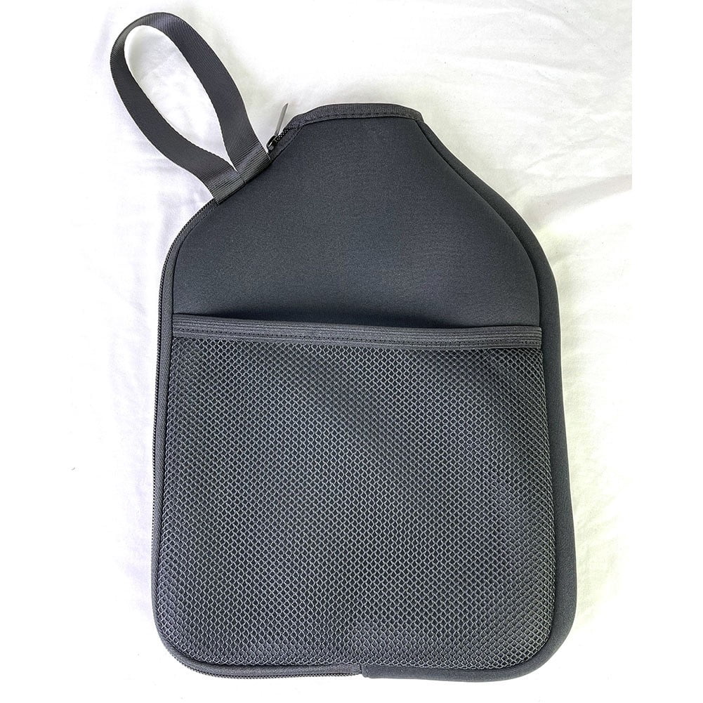 2-Pack Black Neoprene Pickleball Paddle Covers - Universal Zippered Storage Bag For USAPA Standard Paddles (8.25x11.8 Inch)
