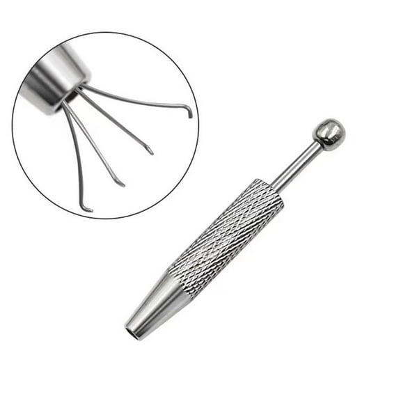 2Pcs Piercing Ball Grabber, 4 Prongs Jewelers Pick up Tool Electronic Component Gripper Prong Claw 4 For T Tweezers