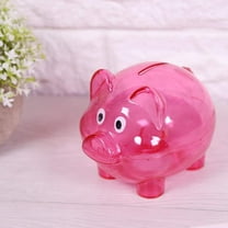 2Pcs Piggy Bank for Kids Adults, Money Saving Box, Colorful Transparent Money Box for Teaching Children Saving and Money Management, Toy Gifts, S, Rose