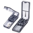 thumbnail image 1 of 2Pcs Pill Cutter for Small or Large Pills,Portable Pill Cutter with Blade and Storage Compartment,Pill Splitter for Cutting Pills in Half(Black), 1 of 7