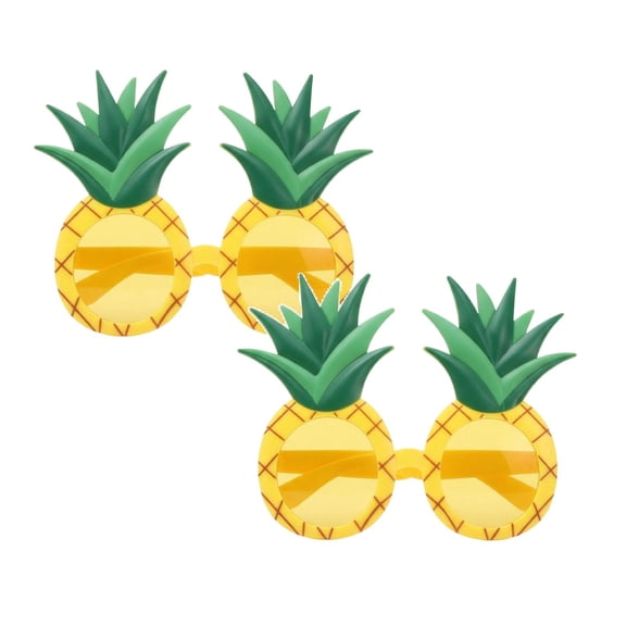 2Pcs Pineapple Party Sunglasses Funny Hawaiian Glasses Tropical Fancy Dress Props, Summer Party Favors Beach Themed Party Supplies Decoration