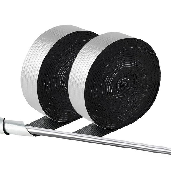 2Pcs Pipe Insulation Wrap Outdoor Foam Foil Pipe Wrap Insulation Tape For Winter Freeze Water Pipes Protection Insulation Wrap