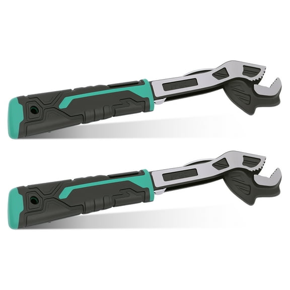 2Pcs Pipe Wrench High Carbon Steel Pipe Spanner Thickened Pipe Grip Tool Adjustable Pipe Turning Wrench Self Locking Tubing Wrench Anti Slip Teeth Pipe Wrench Suitable for Car