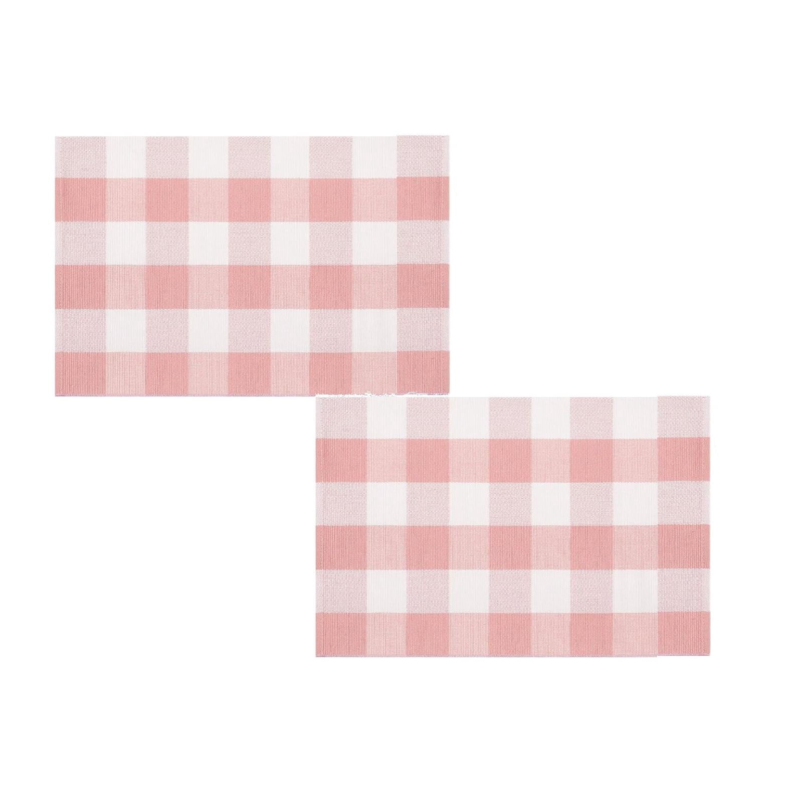 2Pcs Plaid Stripes Red And Doormat Front Porch Outdoor Rug Woven Machine Washable Layer Doormat Welcome Tiered Doormat Suitable For Front Porch Entrances.