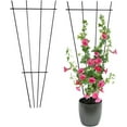 thumbnail image 1 of 2Pcs Plant Trellis for Climbing Plants Indoor, Green Coated Fan Pot Trellis Metal Flower Support Garden Trellis Frames for Indoor Outdoor Vines Flower Vegetable, 1 of 7