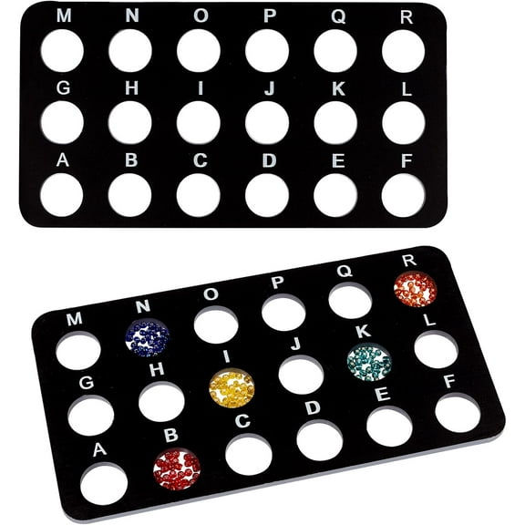 2Pcs Plastic Bead Counter Boards Neater Beader Bead Organizer Round Bead Counting Board for Sort and Organize Jewelry Crafts Black 13x25x0.5cm Black