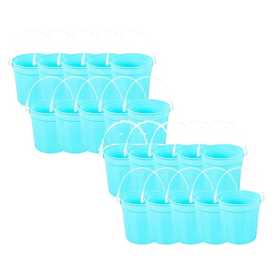 2Pcs Buckets For Drinks 32oz Buckets With Lids And Handles Snowflake Cookie Drink Bucket For Drinks Snacks Summer Pool Party And Supplies Glass&Bottle