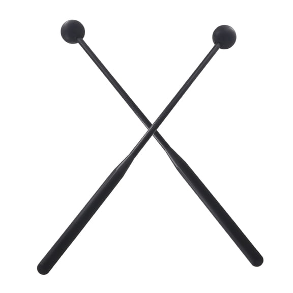 2Pcs Plastic Handle Percussion Instrument Accessories Mallets Beginners Training Marimba Mallets Rubber Drumsticks
