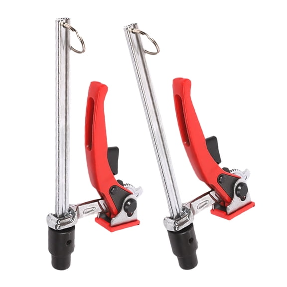 2Pcs Plastic Handle Woodworking Workbench Fixing Clips Ratcheting Table Clamp Desktop Quick Acting Hold Down Clamp