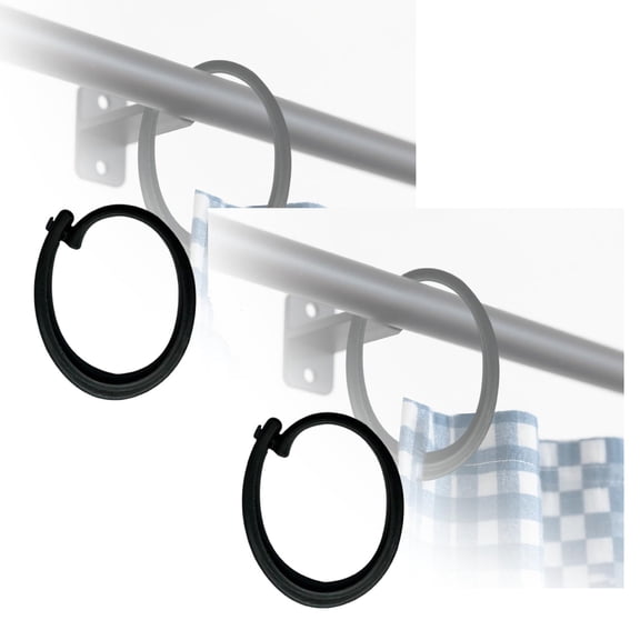 2Pcs Plastic Hooks for Gazebo Curtains and Netting Black Curtain Track Hooks Gazebo Accessories Smooth Gliding Rustproof Multipurpose Use Hooks Practical Home Decor Happy 2026!