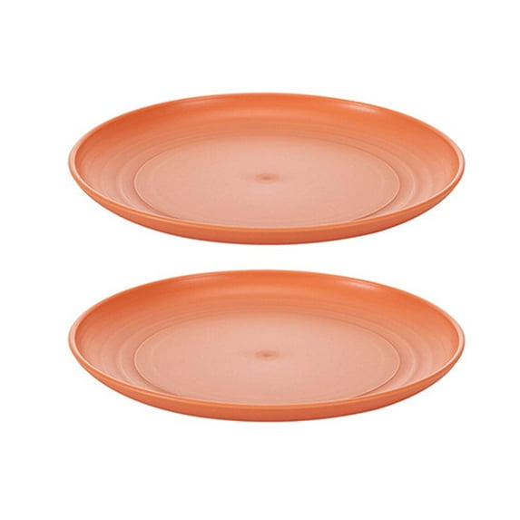 2Pcs Plastic Plates, Reusable Lightweight Dinner Plate, BPA Free, Dishwasher Safe & Microwaveable