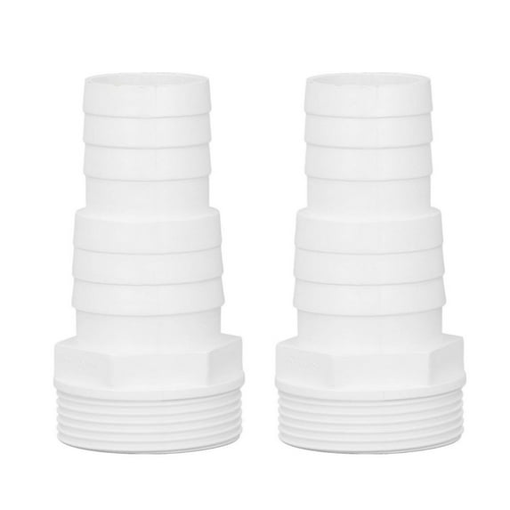 2Pcs Plastic Pool Hose Adapter 1-1/2inch Male Thread Plastic Pool ...