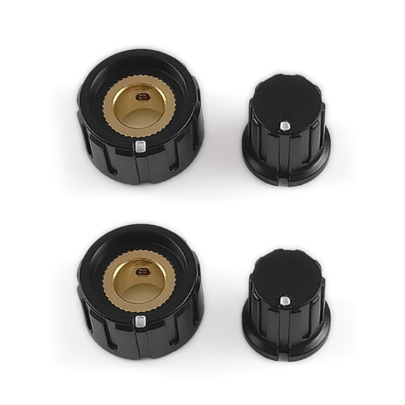 2Pcs Plastic Potentiometer Knob Replacement Guitar Volumes Control Rotary Knobs Knurled Shaft Hole Amplifier Knob