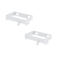 thumbnail image 1 of 2Pcs Plastic Trash Bag Holder Rack, Folding Hanging Kitchen Trash Can, No Drill Adhesive Mounted Plastic Bag Holder, Space Saving Towel Hanger, Collapsible Garbage Can for Cabinets/Doors/Cupboards, 1 of 5