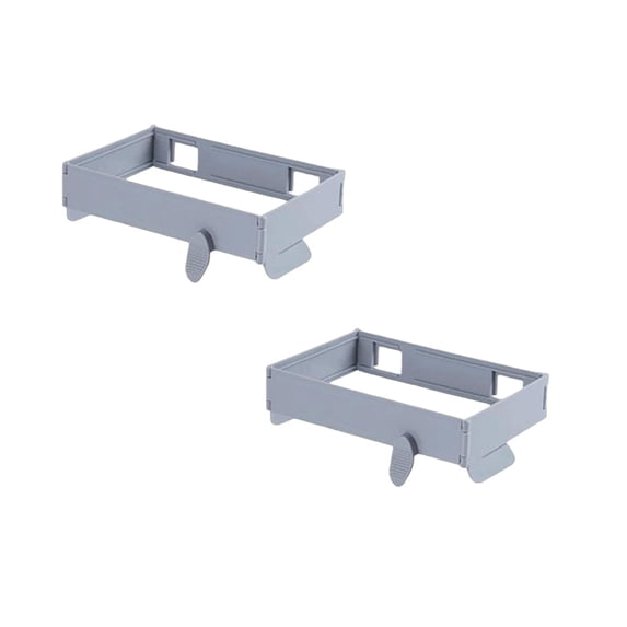 2Pcs Plastic Trash Bag Holder Rack, Folding Hanging Kitchen Trash Can, No Drill Adhesive Mounted Plastic Bag Holder, Space Saving Towel Hanger, Collapsible Garbage Can for Cabinets/Doors/Cupboards