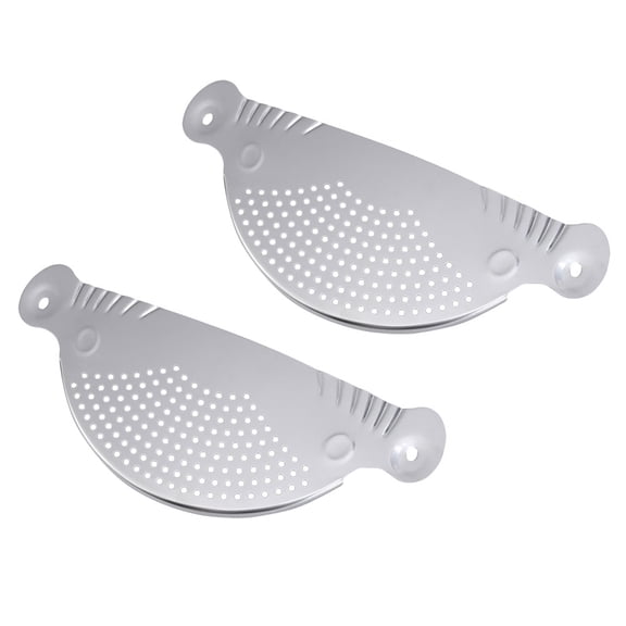 LITINKIMI 2Pcs Stainless Steel Kitchen Pot Drainer Semicircle Pan Strainer for Boiling Water Drain