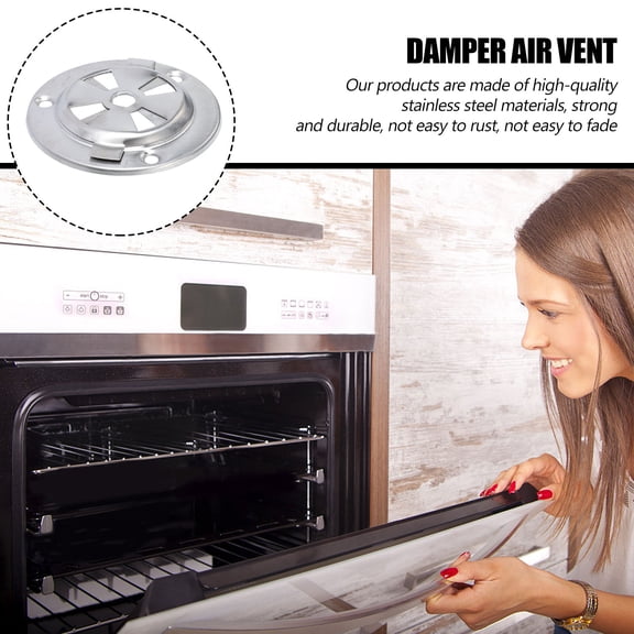 LITINKIMI 2Pcs Durable Stainless Steel Oven Air Vent with Creative Circular Holes for Home Use