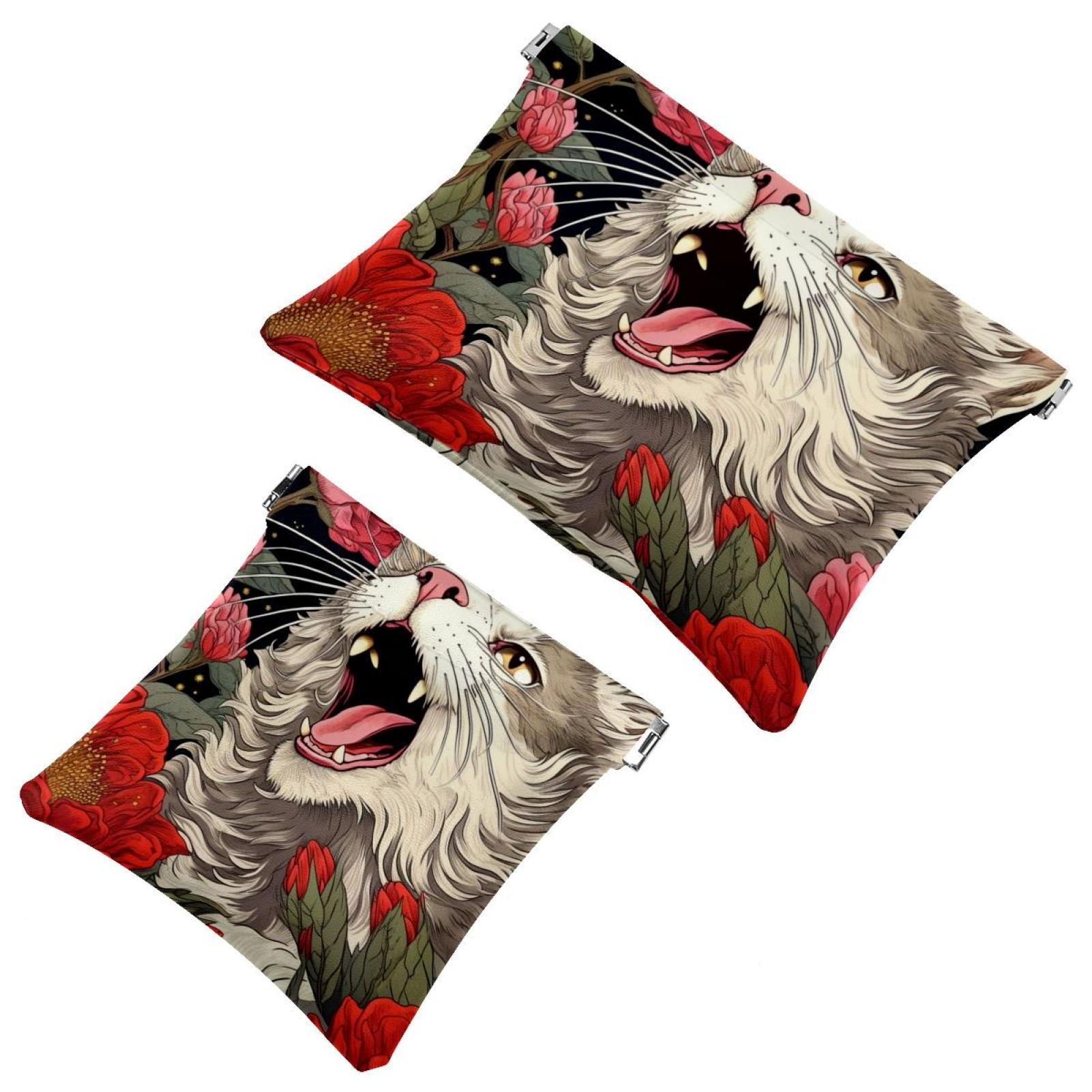 2Pcs Pocket Cosmetic Bag, Small Makeup for Purse, Mini Makeup Pouch for