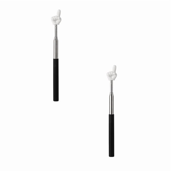 2Pcs Pointer Finger Stick,Hand Pointer Stick,Telescopic Teachers Pointer,Extendable Mini Pointer Finger Stick,Retractable Hand Pointer for Presentations,Classroom Supplies (Black)