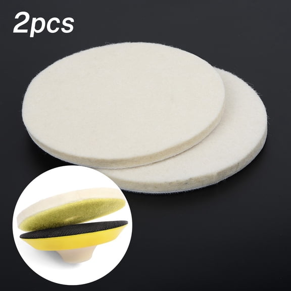 2Pcs Polishing Pads 125mm Tool Hook & Loop Marble Glass Automotive Furniture New