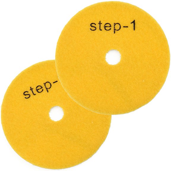 2Pcs Polishing Pads 3 Step 4 Inch 100Mm Emery Polishing Pad Set Dry/Wet Buff Disc Abrasive For Concrete Marble Stone Parts