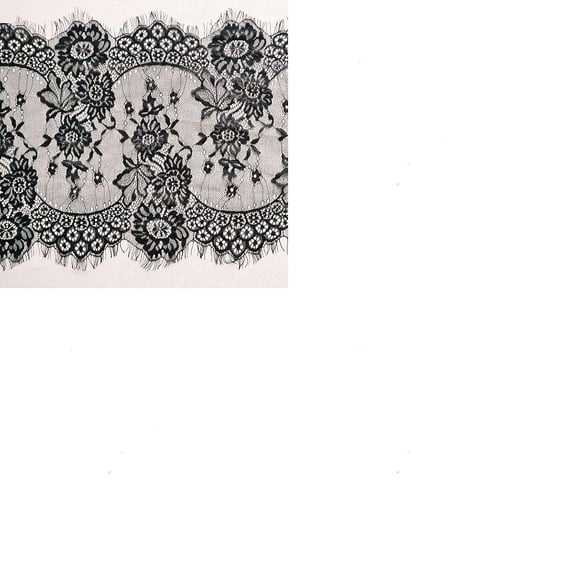 2Pcs Polyester Lace Table Runners for Wedding Party Festival Home Tablecloths Decorations Rectangle Black 3000x360mm DIY