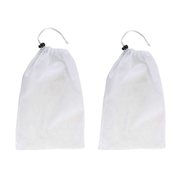 2Pcs Pool Vacuum Replacement Mesh Bag, Pool Leaf Vacuum Net Bag Fine Mesh with Locking Cord, Pool Vacuum Filter Bag, Pool Cleaner Bag for Pools Aquariums Ponds Collecting Leaves and Debris,13"x8"