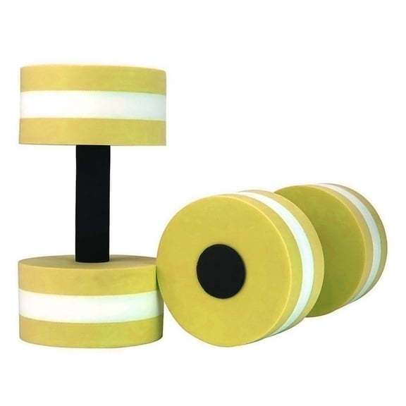 2Pcs Pool Weights For Water Exercise, Durable Foam Water Hand Weights, All-purpose Aqua Fitness Accessory for Daily Pool Training (Yellow)