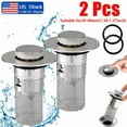 thumbnail image 1 of 2Pcs Pop Up Sink Drain Filter Plug Hair Catcher Shower Sink Mesh Basket Strainer, 1 of 6