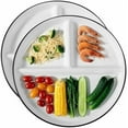thumbnail image 1 of 2Pcs Porcelain Division Dinner Plates, 9 Inch 3 compartment Divided Plates for Adults for Balanced Meals, Diabetes and Weight Loss$$Home Decor, Kitchen, & Other, 1 of 7